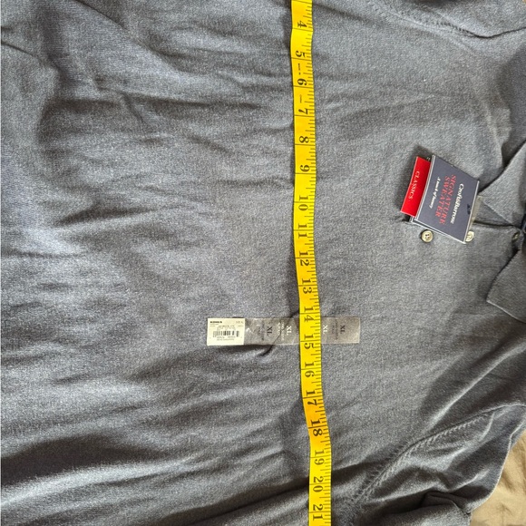New Croft & Barrow Men's Blue long sleeve Polo Shirt - Picture 9 of 10